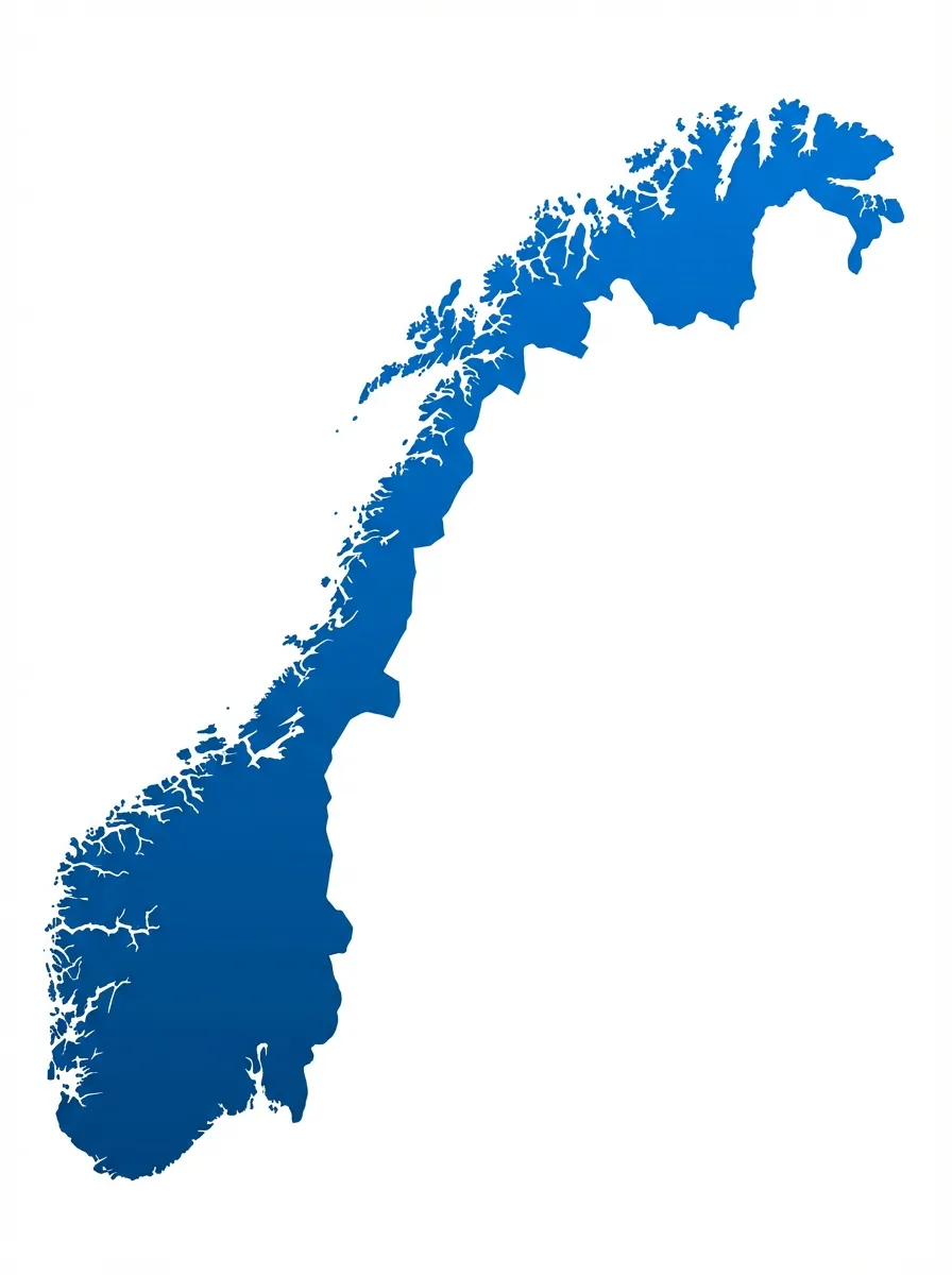 Kart over Norge - vårt dekningsområde