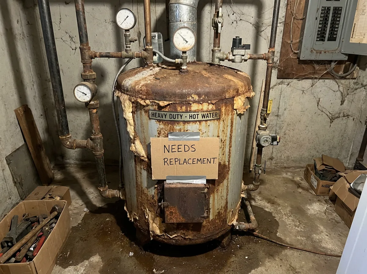 Gammel varmtvannsbereder